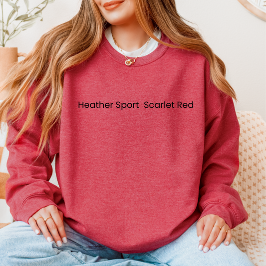 Gildan Crewneck - Heather Sport Scarlet Red