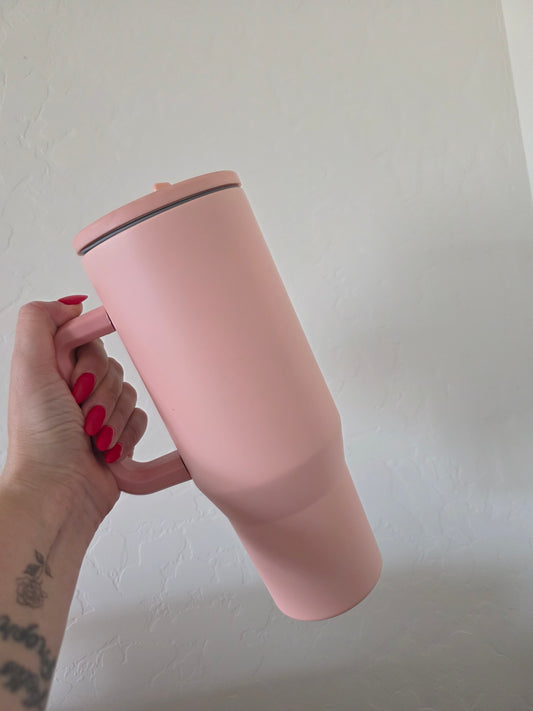 40oz Stainless Steel Tumbler - Peach