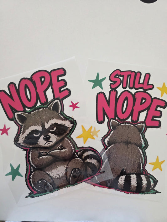 Nope Raccoon - Front & Back
