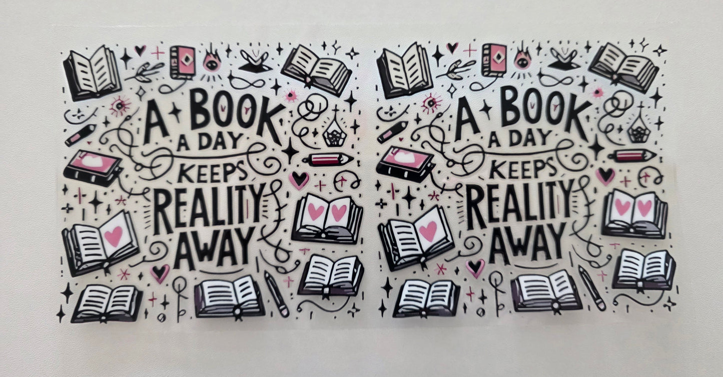 B25 - A book a day keeps reality away doodle