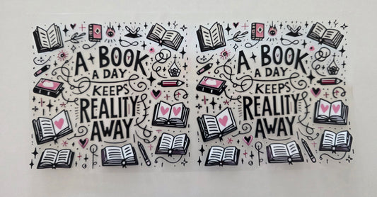 B25 - A book a day keeps reality away doodle