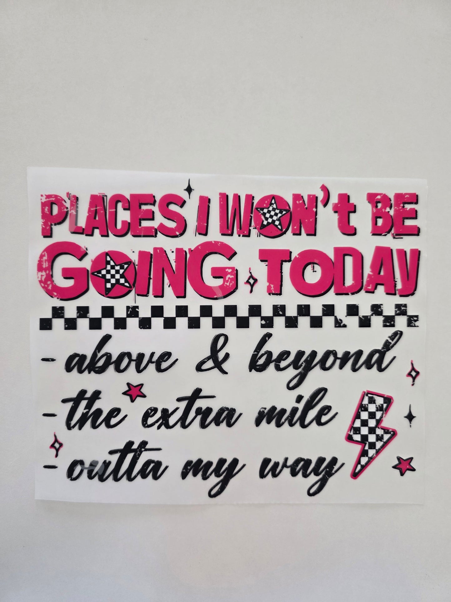 Places I will not be going